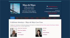 Desktop Screenshot of mayoandmayolaw.com